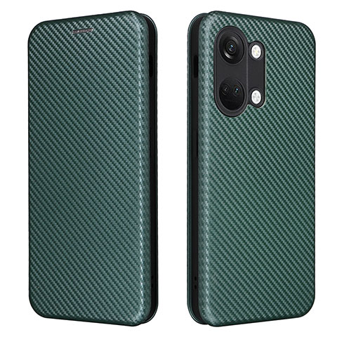 Custodia Portafoglio In Pelle Cover con Supporto L04Z per OnePlus Nord 3 5G Verde