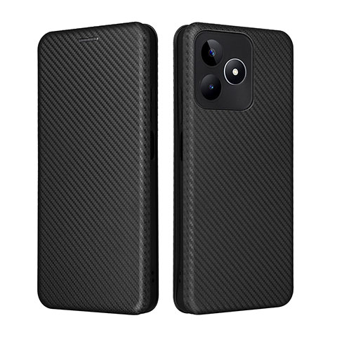 Custodia Portafoglio In Pelle Cover con Supporto L04Z per Realme C51 Nero