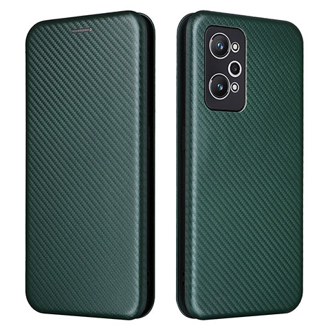 Custodia Portafoglio In Pelle Cover con Supporto L04Z per Realme GT Neo 3T 5G Verde