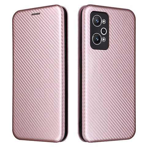 Custodia Portafoglio In Pelle Cover con Supporto L04Z per Realme GT Neo2 5G Oro Rosa