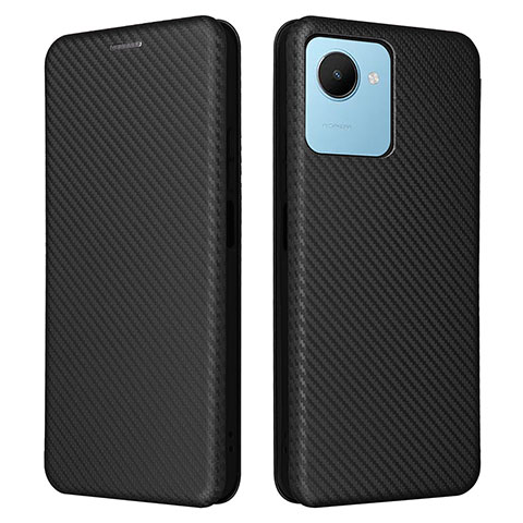 Custodia Portafoglio In Pelle Cover con Supporto L04Z per Realme Narzo 50i Prime Nero