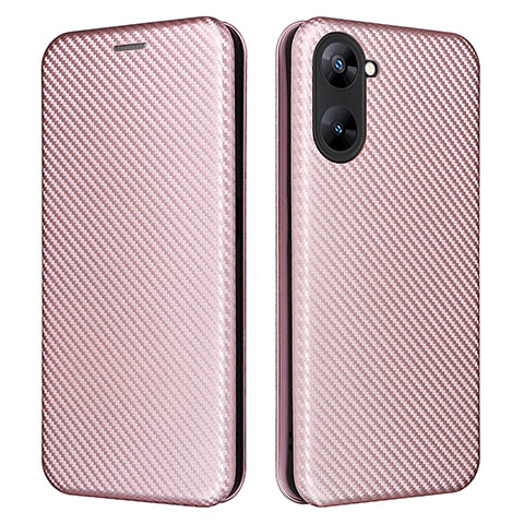 Custodia Portafoglio In Pelle Cover con Supporto L04Z per Realme Q5x 5G Oro Rosa