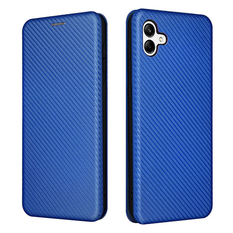 Custodia Portafoglio In Pelle Cover con Supporto L04Z per Samsung Galaxy A04 4G Blu