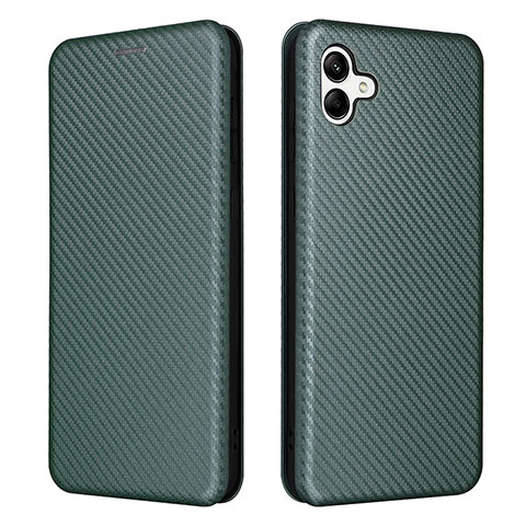 Custodia Portafoglio In Pelle Cover con Supporto L04Z per Samsung Galaxy A04 4G Verde