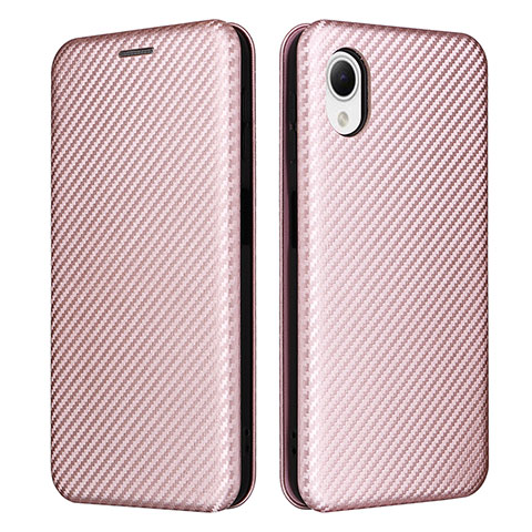 Custodia Portafoglio In Pelle Cover con Supporto L04Z per Samsung Galaxy A23 5G SC-56C Oro Rosa