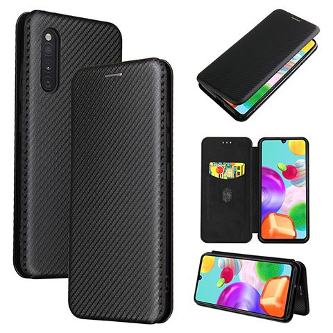 Custodia Portafoglio In Pelle Cover con Supporto L04Z per Samsung Galaxy A41 SC-41A Nero