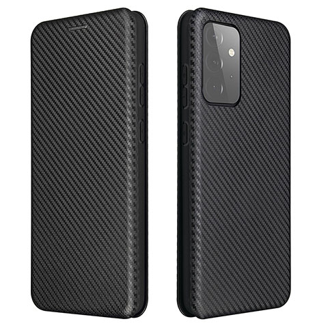 Custodia Portafoglio In Pelle Cover con Supporto L04Z per Samsung Galaxy A72 4G Nero