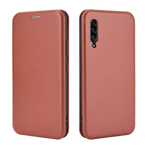 Custodia Portafoglio In Pelle Cover con Supporto L04Z per Samsung Galaxy A90 5G Marrone