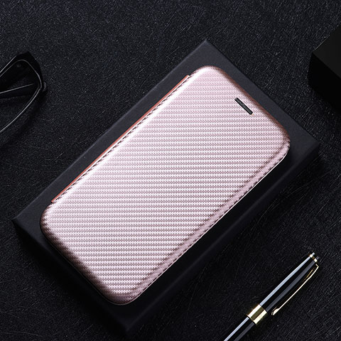 Custodia Portafoglio In Pelle Cover con Supporto L04Z per Samsung Galaxy M30s Oro Rosa