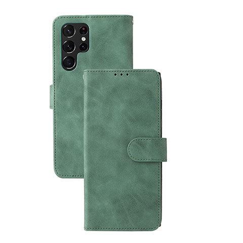 Custodia Portafoglio In Pelle Cover con Supporto L04Z per Samsung Galaxy S25 Ultra 5G Verde