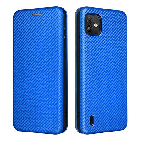 Custodia Portafoglio In Pelle Cover con Supporto L04Z per Wiko Y82 Blu