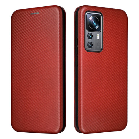 Custodia Portafoglio In Pelle Cover con Supporto L04Z per Xiaomi Mi 12T Pro 5G Marrone