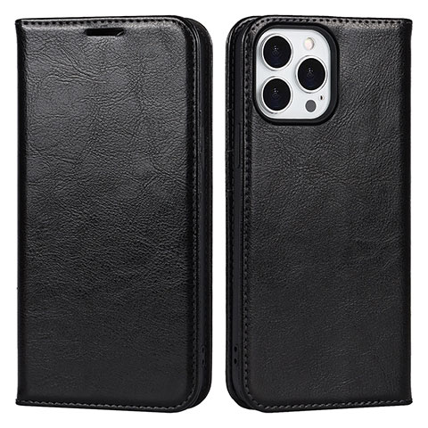 Custodia Portafoglio In Pelle Cover con Supporto L05 per Apple iPhone 13 Pro Nero