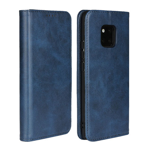 Custodia Portafoglio In Pelle Cover con Supporto L05 per Huawei Mate 20 Pro Blu