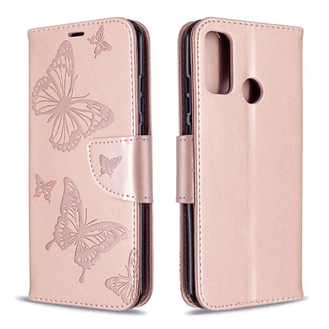 Custodia Portafoglio In Pelle Cover con Supporto L05 per Huawei Nova Lite 3 Plus Oro Rosa