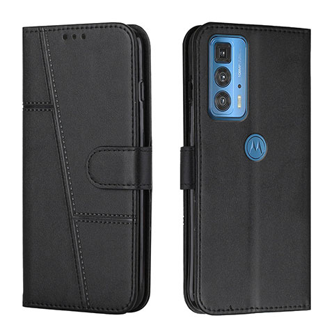 Custodia Portafoglio In Pelle Cover con Supporto L05 per Motorola Moto Edge 20 Pro 5G Nero