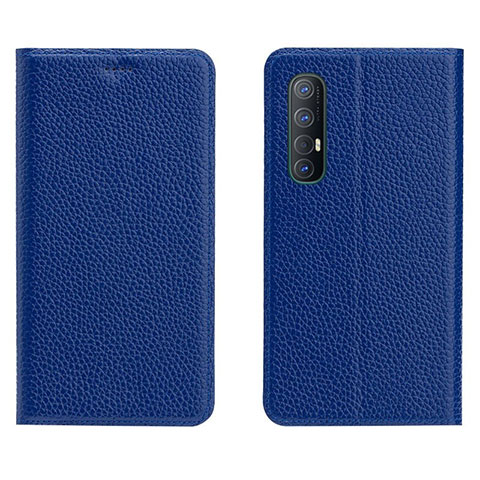 Custodia Portafoglio In Pelle Cover con Supporto L05 per Oppo Find X2 Neo Blu