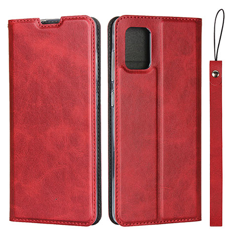 Custodia Portafoglio In Pelle Cover con Supporto L05 per Samsung Galaxy A71 5G Rosso