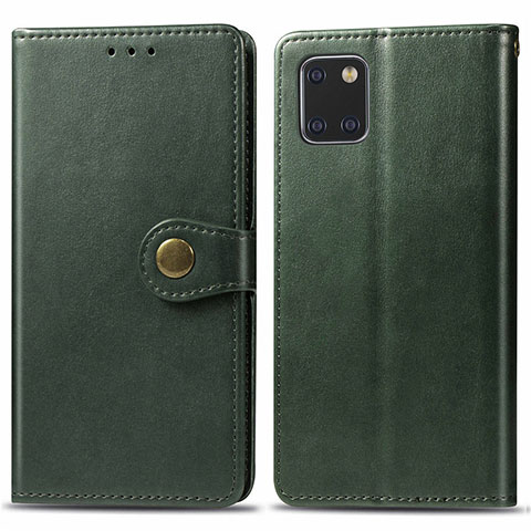 Custodia Portafoglio In Pelle Cover con Supporto L05 per Samsung Galaxy A81 Verde