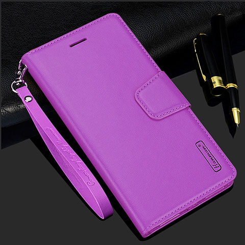 Custodia Portafoglio In Pelle Cover con Supporto L05 per Samsung Galaxy S21 5G Viola