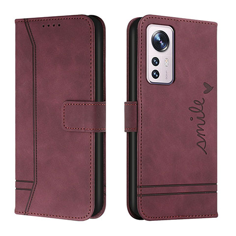 Custodia Portafoglio In Pelle Cover con Supporto L05 per Xiaomi Mi 12 Pro 5G Rosso