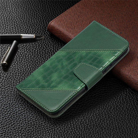 Custodia Portafoglio In Pelle Cover con Supporto L05 per Xiaomi POCO C31 Verde