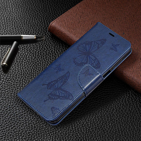 Custodia Portafoglio In Pelle Cover con Supporto L05 per Xiaomi Poco M2 Pro Blu