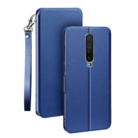 Custodia Portafoglio In Pelle Cover con Supporto L05 per Xiaomi Redmi K30 4G Blu