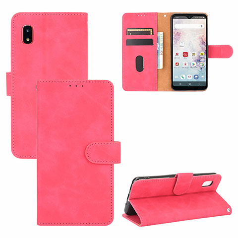 Custodia Portafoglio In Pelle Cover con Supporto L05Z per Samsung Galaxy A20 SC-02M SCV46 Rosa Caldo