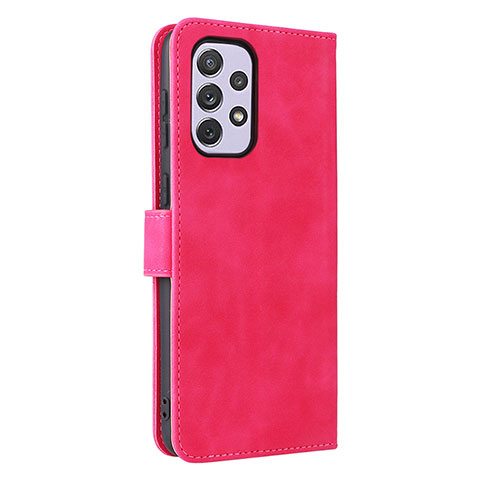 Custodia Portafoglio In Pelle Cover con Supporto L05Z per Samsung Galaxy A73 5G Rosa Caldo