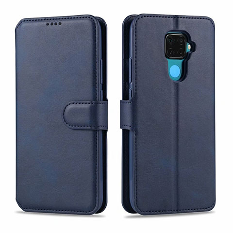 Custodia Portafoglio In Pelle Cover con Supporto L06 per Huawei Nova 5z Blu