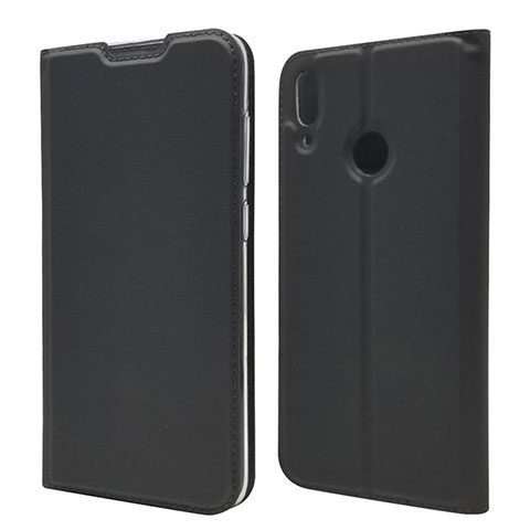 Custodia Portafoglio In Pelle Cover con Supporto L06 per Huawei Y7 Pro (2019) Nero