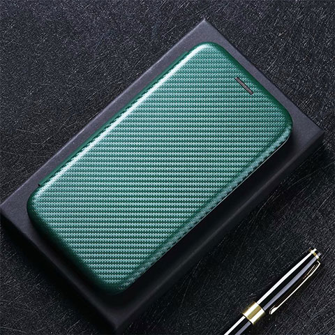 Custodia Portafoglio In Pelle Cover con Supporto L06 per Oppo Find X3 Lite 5G Verde