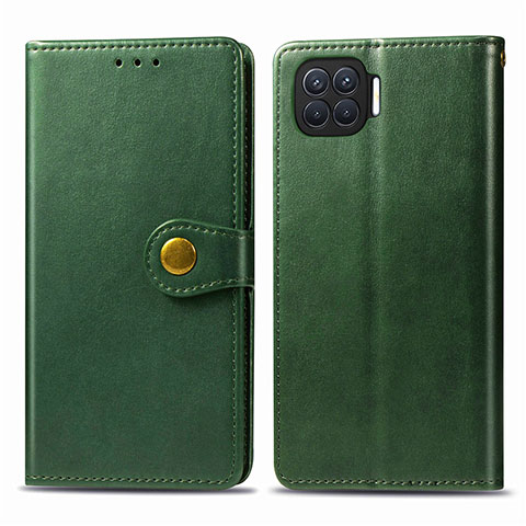 Custodia Portafoglio In Pelle Cover con Supporto L06 per Oppo Reno4 Lite Verde