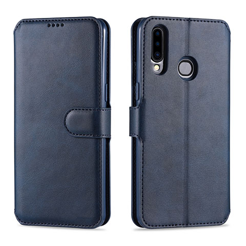 Custodia Portafoglio In Pelle Cover con Supporto L06 per Samsung Galaxy A20s Blu