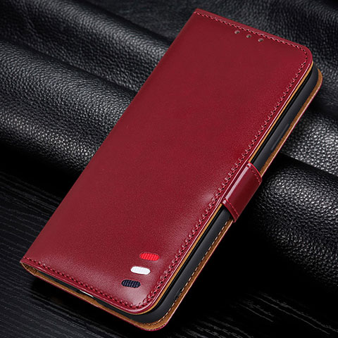 Custodia Portafoglio In Pelle Cover con Supporto L06 per Samsung Galaxy A31 Rosso