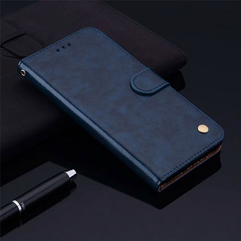 Custodia Portafoglio In Pelle Cover con Supporto L06 per Samsung Galaxy M31 Prime Edition Blu