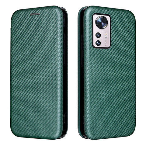 Custodia Portafoglio In Pelle Cover con Supporto L06 per Xiaomi Mi 12 Pro 5G Verde