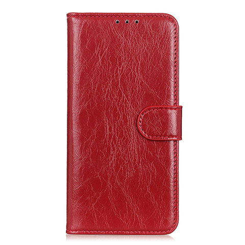 Custodia Portafoglio In Pelle Cover con Supporto L06 per Xiaomi Redmi 9 Rosso