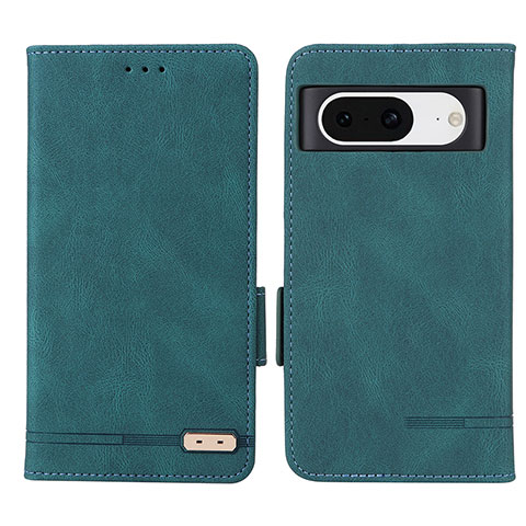 Custodia Portafoglio In Pelle Cover con Supporto L06Z per Google Pixel 8 5G Verde