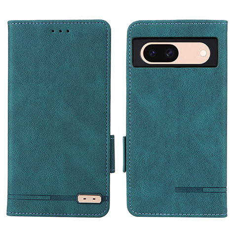 Custodia Portafoglio In Pelle Cover con Supporto L06Z per Google Pixel 8a 5G Verde