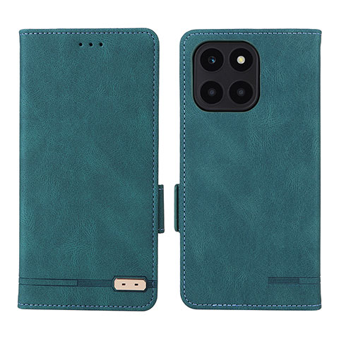 Custodia Portafoglio In Pelle Cover con Supporto L06Z per Huawei Honor X6a Verde