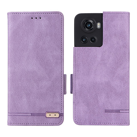 Custodia Portafoglio In Pelle Cover con Supporto L06Z per OnePlus 10R 5G Viola