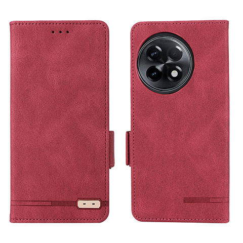 Custodia Portafoglio In Pelle Cover con Supporto L06Z per OnePlus 11R 5G Rosso