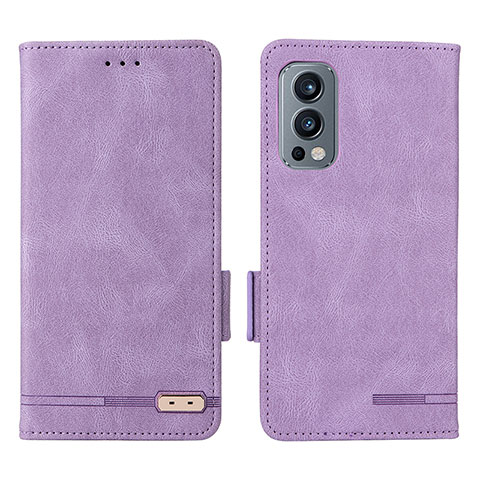 Custodia Portafoglio In Pelle Cover con Supporto L06Z per OnePlus Nord 2 5G Viola