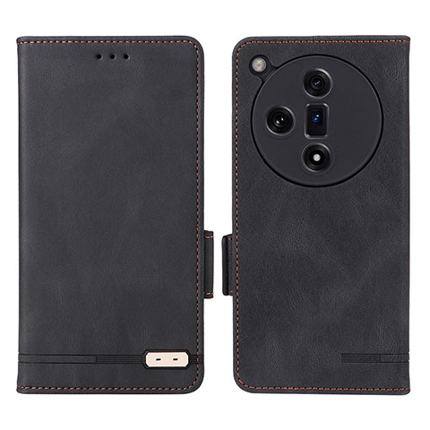 Custodia Portafoglio In Pelle Cover con Supporto L06Z per Oppo Find X7 5G Nero