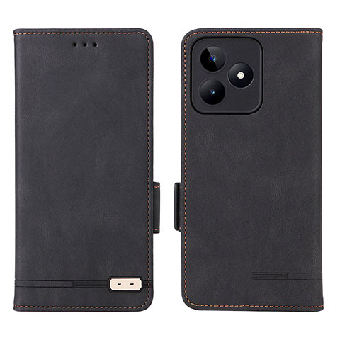 Custodia Portafoglio In Pelle Cover con Supporto L06Z per Realme C53 India Nero