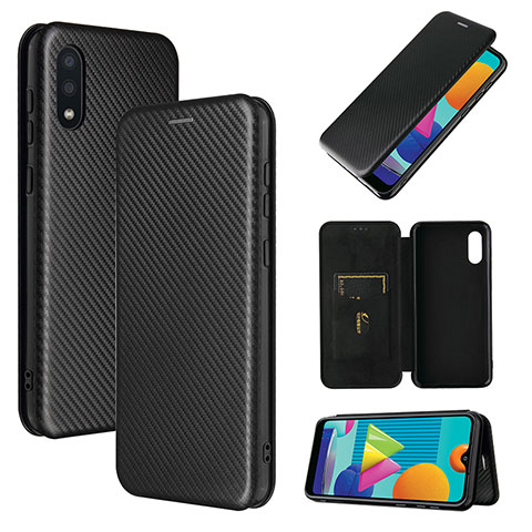 Custodia Portafoglio In Pelle Cover con Supporto L06Z per Samsung Galaxy A02 Nero