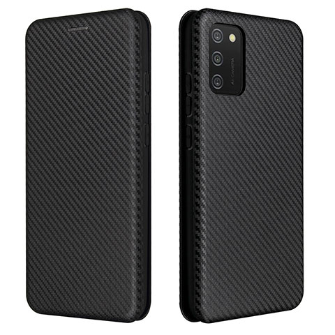 Custodia Portafoglio In Pelle Cover con Supporto L06Z per Samsung Galaxy A03s Nero