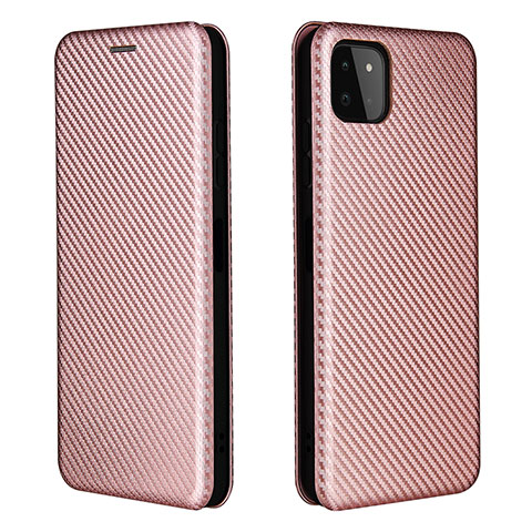 Custodia Portafoglio In Pelle Cover con Supporto L06Z per Samsung Galaxy A22 5G Oro Rosa